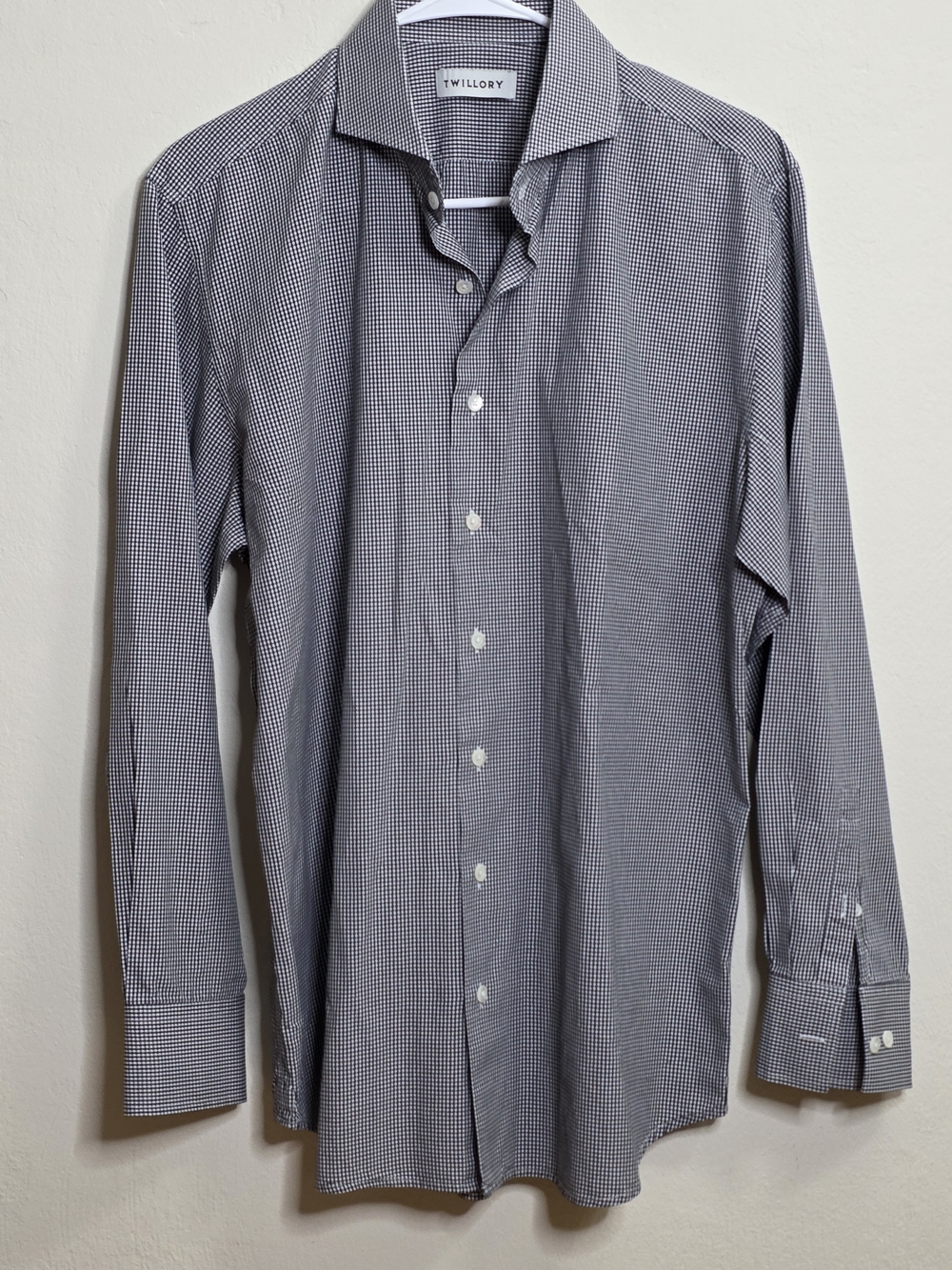 Twillory Black & White Gingham Shirt - Twillory Label 16.5 34-35